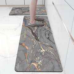 Kitchen floor mat absorbs water and oil, non-slip diatom mud floor mat, long waterproof and stain-resistant carpet, no-wash wipe-in ​​door mat