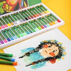 青竹無ホルムアルデヒド重彩油絵棒軟性児童安全環境保護クレヨン12色24色36色48色