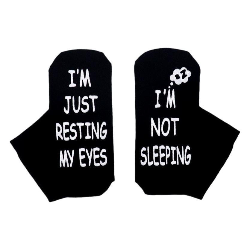 En stock europeo y americano transfronterizo Venta caliente calcetines de media pantorrilla de algodón letras creativa de suela antideslizante dispensación calcetines de piso calcetines divertidos