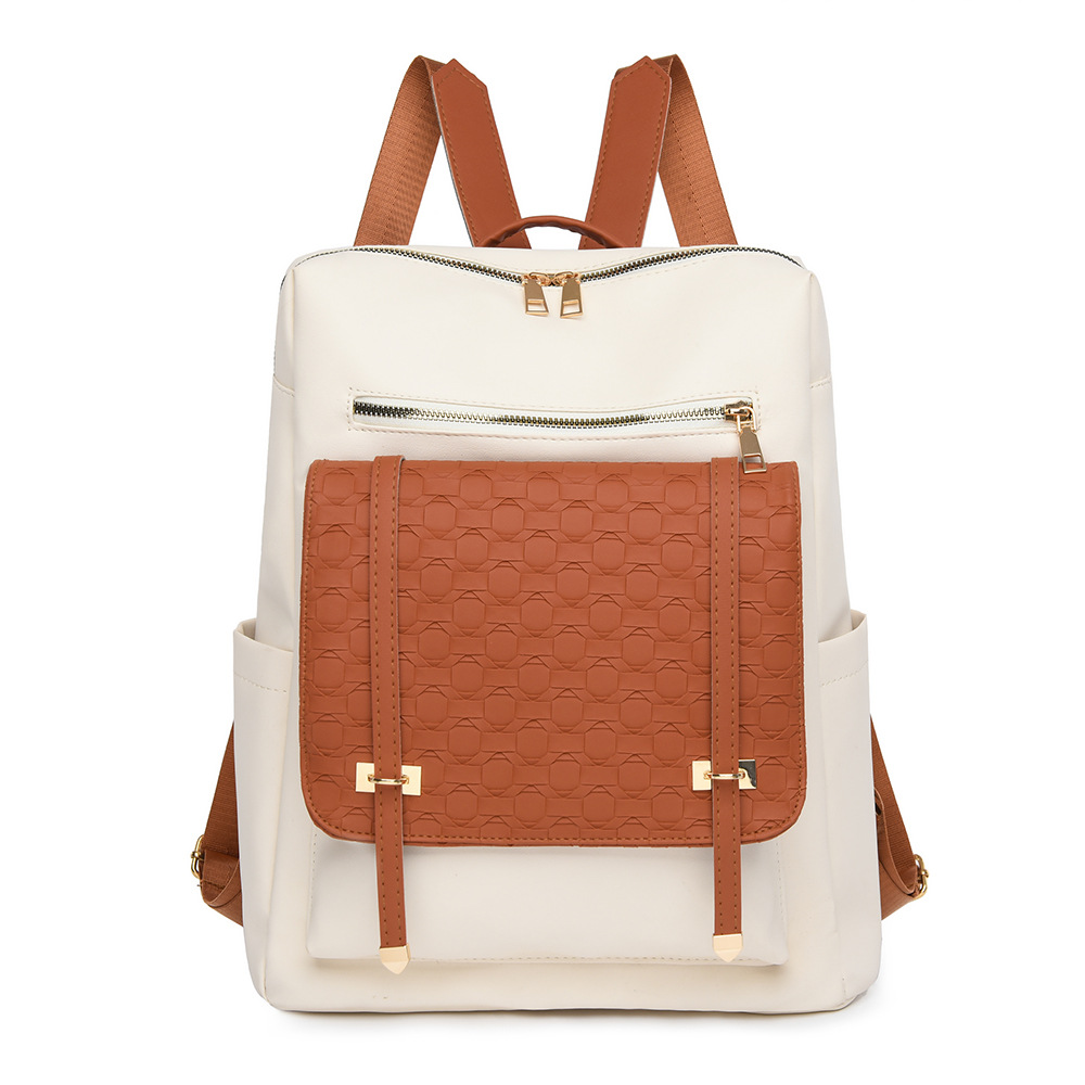 Mochila de gran capacidad para mujer 2024 nueva moda retro señoras mochila de viaje casual cuero suave para estudiantes universitarios