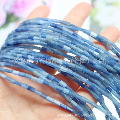 Small Square Spacer Beads DIY – Zərgərlik ara hissələri - natural-blue-aventurine-24mm