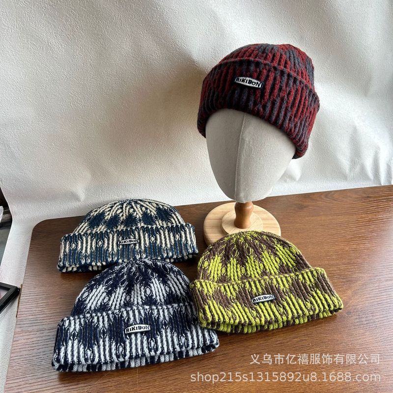 秋冬新款毛线帽子女加绒加厚保暖百搭针织帽大头围套头帽护耳冷帽|undefined