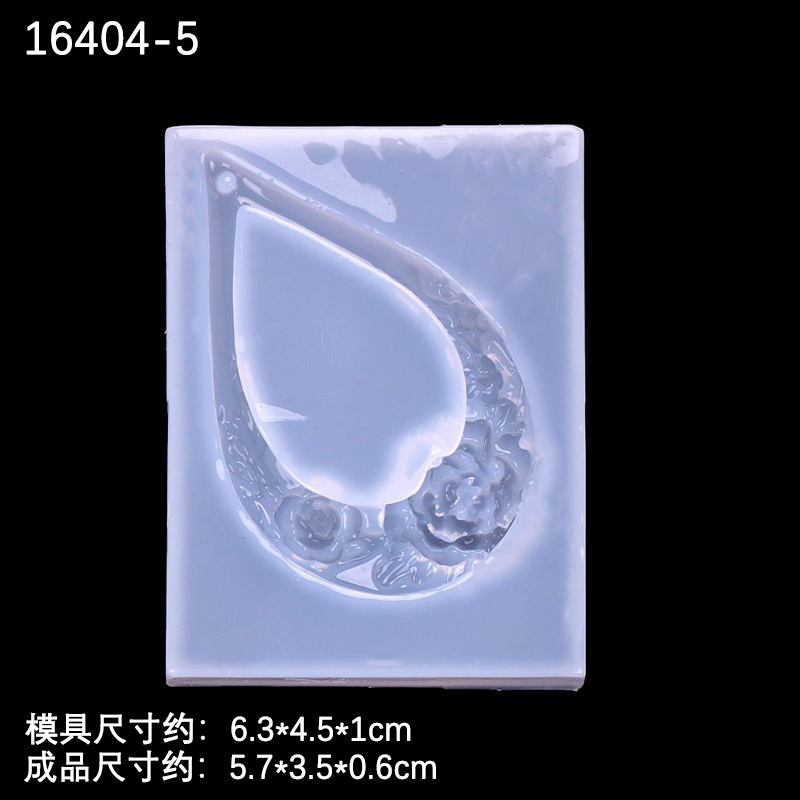 Espejo joyería hecha a mano DIY cristal epoxi estilo antiguo Jade colgante dragón y Phoenix con ventilador Jade anillo cerdo dragón Lotus molde de silicona