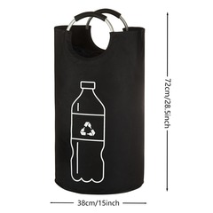 クロスボーダーアルミハンドル折りたたみ回収ボックスアメリカ式プラスチックボトル収納バスケットフレームキッチンホームリサイクルバッグ収納バレル