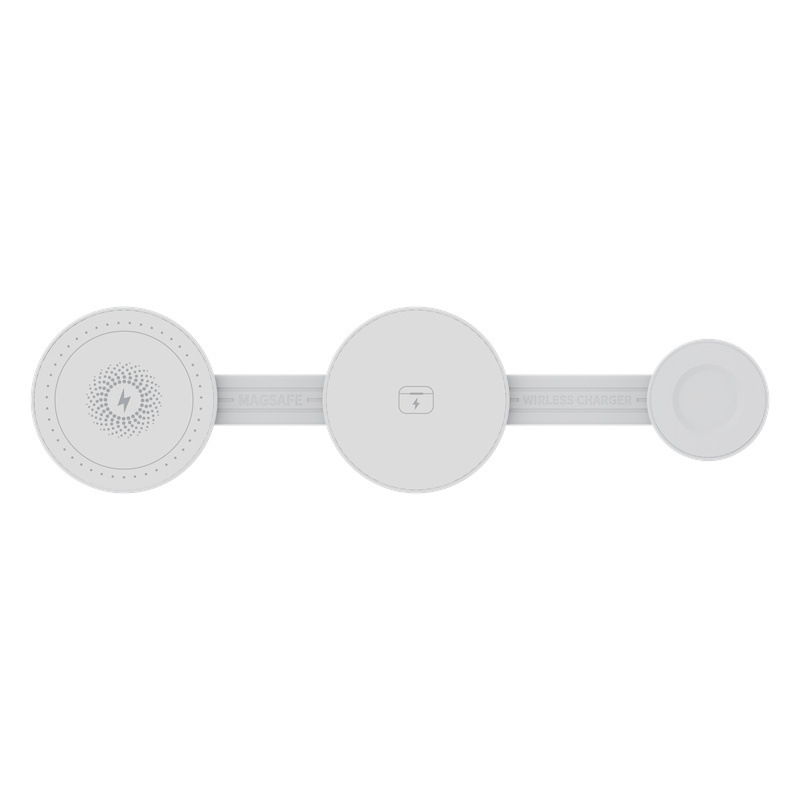 Multifunción tres en uno inalámbrico de carga rápida plegable de escritorio adecuado para teléfono móvil Apple soporte de auriculares cargador inalámbrico