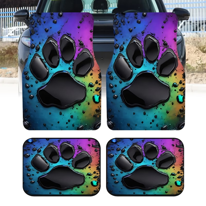 Simple design car floor mats, cross-border car interior dust-proof mats, four-piece set, wear-resistant, easy to clean, universal floor mats