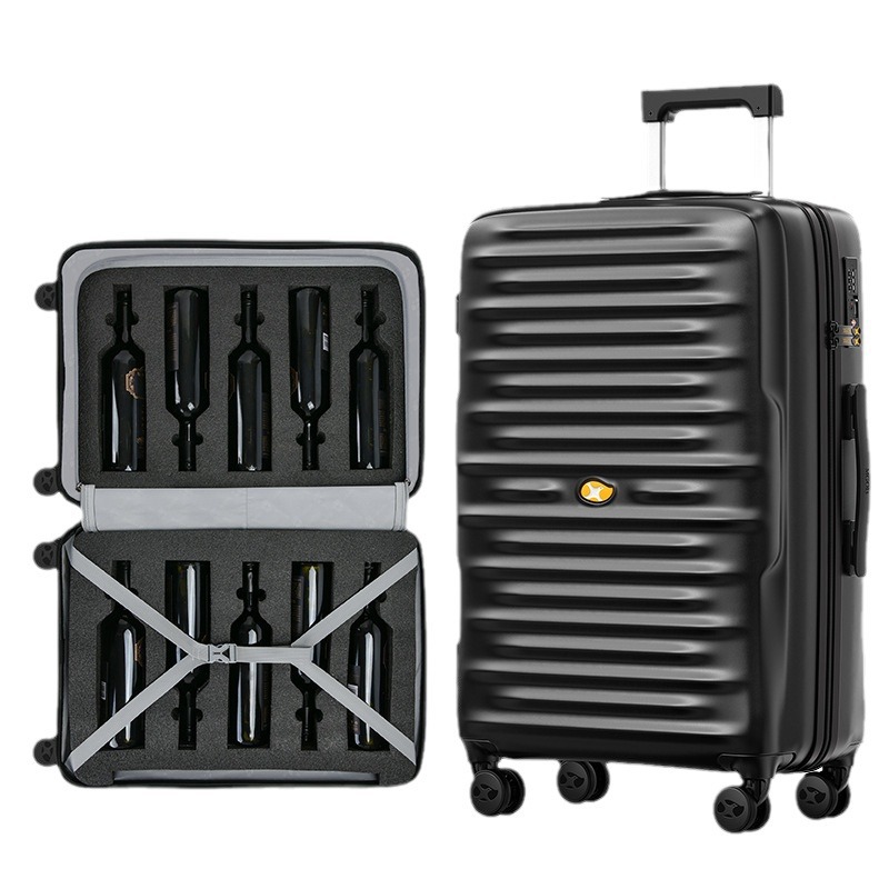 Vali đựng rượu xách tay 20 inch cao cấp dung tích lớn — Màu đen