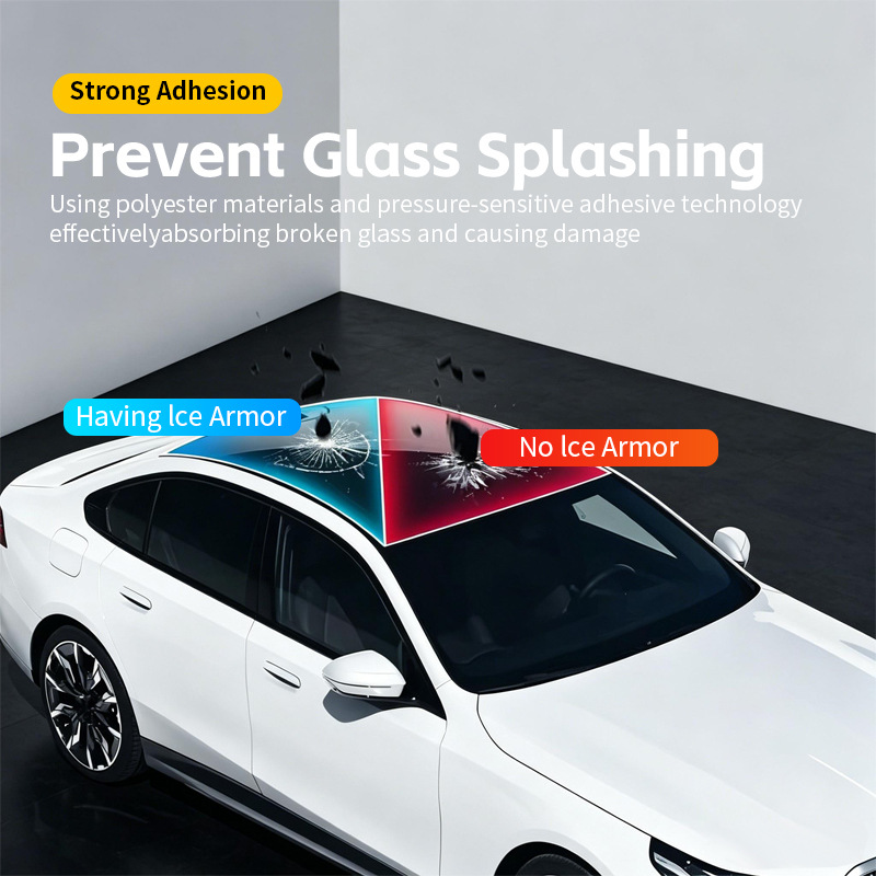 Suitable for 20-24 Model S Cross-Border Exclusive Tpu Sunroof Ice Armor Black Crystal Ice Armor Heat Insulation Film Pre-Cut