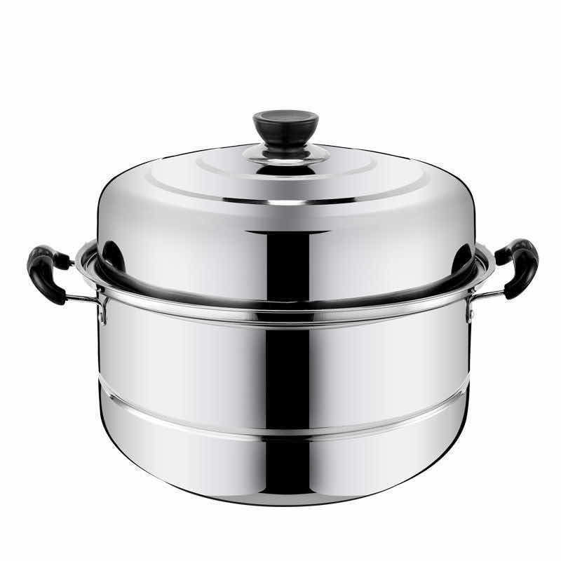 ステンレス蒸し器 3層 3層蒸しパン蒸し器 厚みのある2層 家庭用小型ガスストーブ 価格耐性|undefined