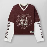 Dark Print Hoodie Sweatshirt for Autumn, American Street Style, Loose Fit, Long-Sleeved and Short-Sleeved, Couple's Top