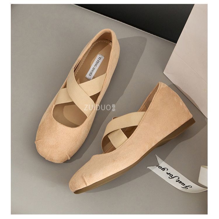 In-Stock Height-Increasing 5cm Ballet Flats for Petite Women, New Spring and Autumn Style, Gentle and Elegant Commuter Shoes