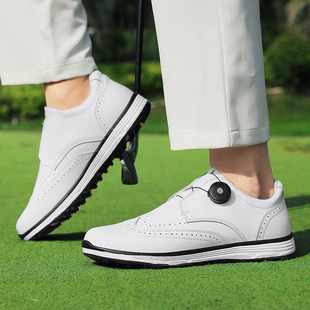 Cross-border supply of new leather training golf shoes casual sneaker nail-free outdoor F-021
