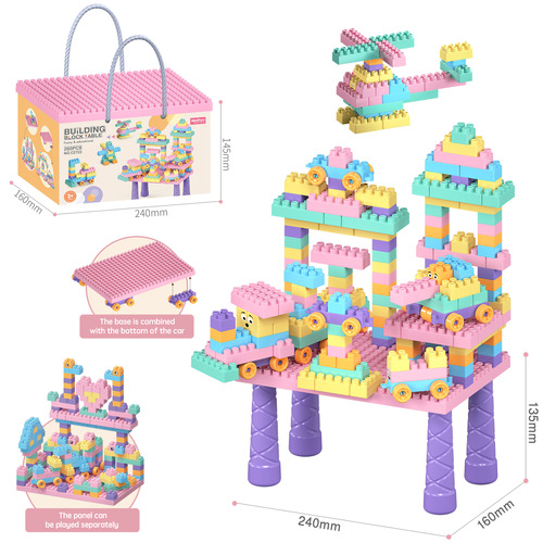 Cross-border Bestseller DIY Macaron Fun Particle Building Block Set Parent-Child Girl Assembly Brain Teaser Toy