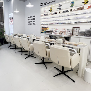 Desk Chair Nail Art Chair Dressing Stool Bedroom Cream Style Customer Makeup Chair Backrest Chair Computer Chair Home Comfortable