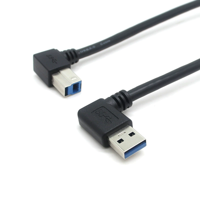 Индивидуизированный USB 3.0 BM верхний изгиб до USB 3.0 AM левый изгиб двойной локоть мужчина к мужчине удлинительный кабель данных