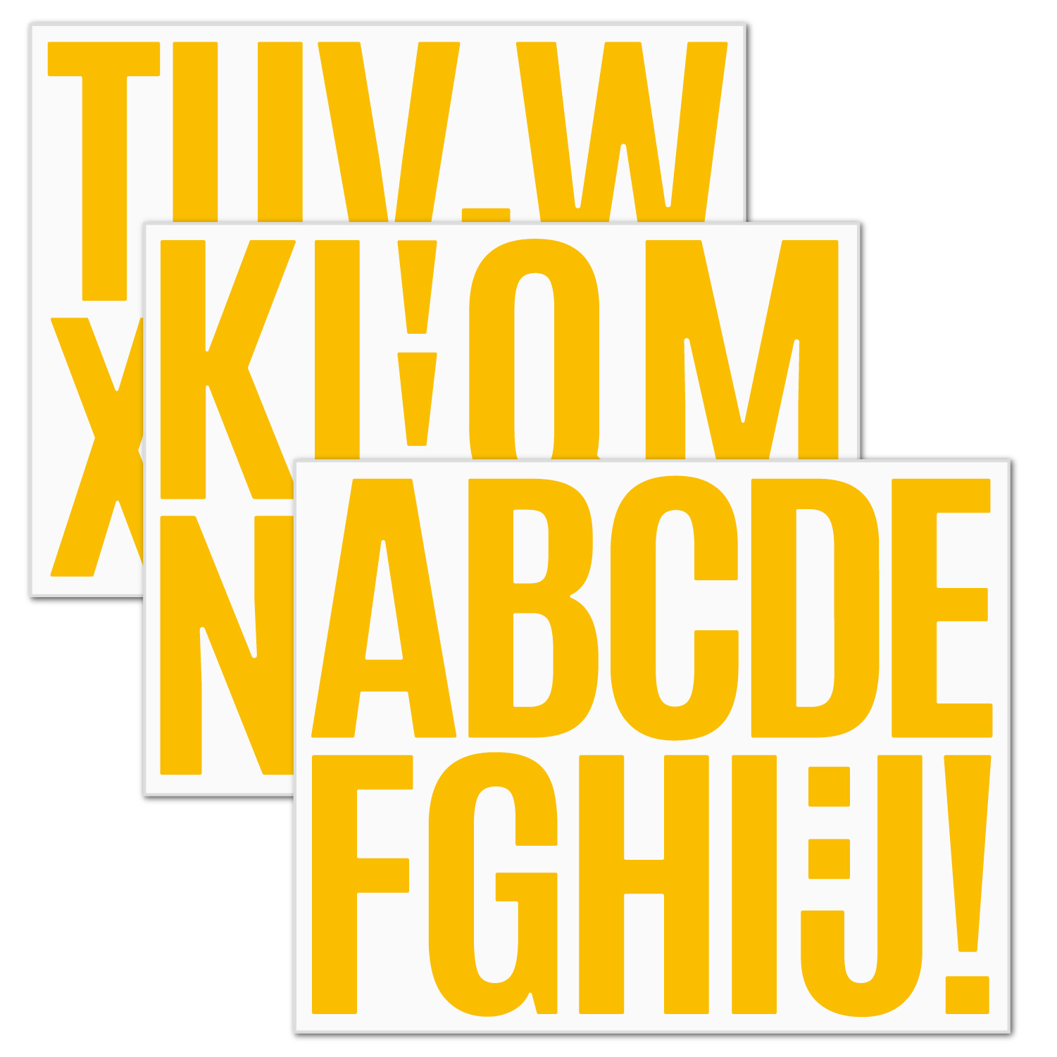 3 inches 26 letters-[orange] 3 sheets/set P159