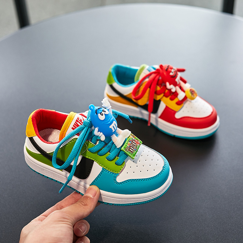 Children's Sneakers Spring m Bean Breathable Low-Top Sneakers Girls' Shoes Casual Mesh Shoes Versatile