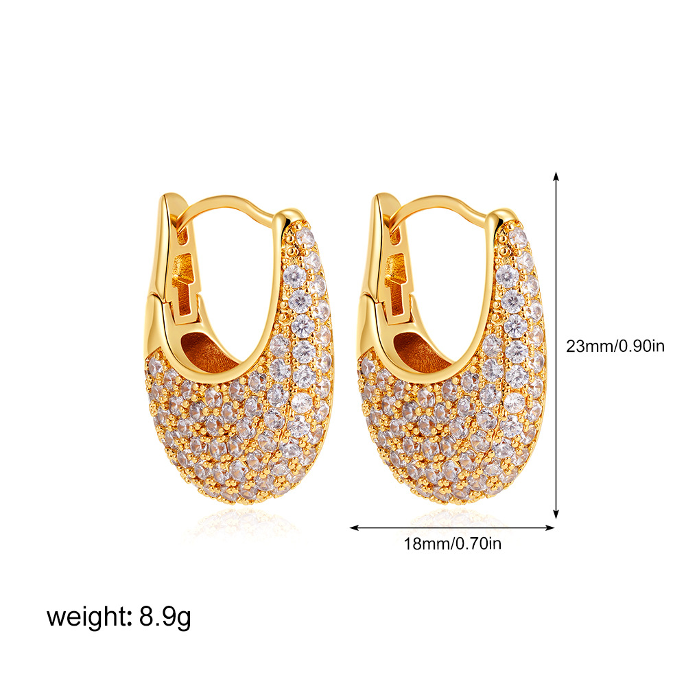 15g Weight Copper Ear Needle Material Hoop Earrings Classification 1 Pair Quantity Daily, Street Occasion Copper Material Geometric Pattern All Seasons Season Women's Gender Polished Finish Plating Design Simple Style, Classic Style Style 1 Pair Simple Style Classic Style Geometric Plating Copper Hoop Earrings 10