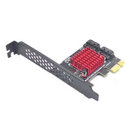 PCI-E 1X GEN3转sata3.0满速扩展卡2口6G转接扩展IPFS硬盘JMS582