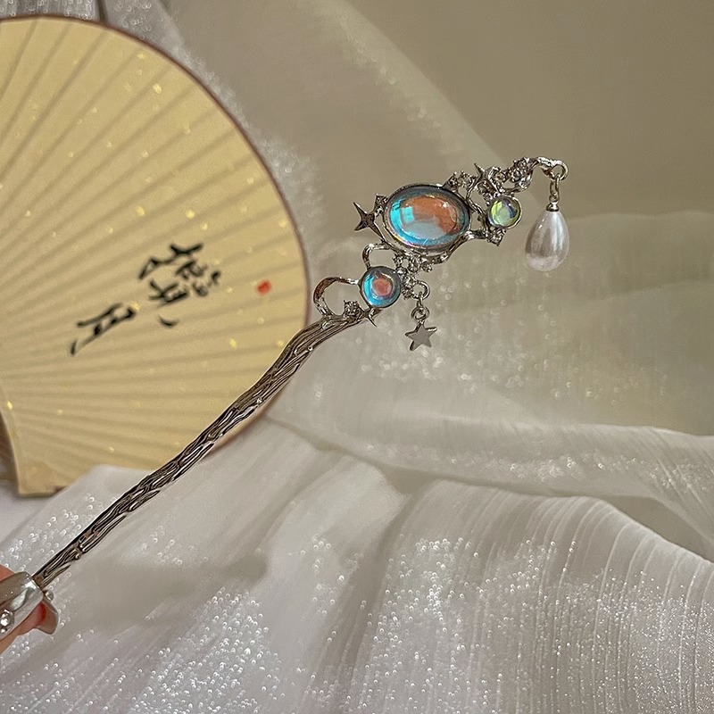 Estilo antiguo Hanfu tocado flor horquilla sentido femenino de alto nivel borla paso a paso nuevo estilo chino