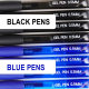 Press blue gel pen cross-border office stationery black smooth quick-drying st head K35 water-based jump pen in stock batch