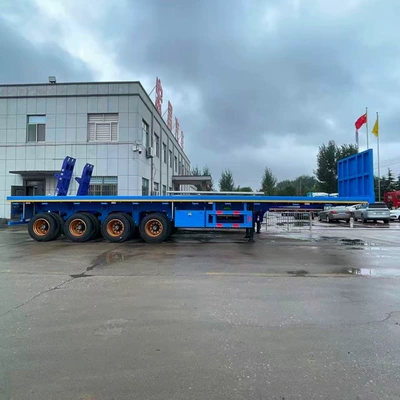 Export to Africa Heavy-Duty Container Flatbed Semi-Trailer Skeleton Trailer 40Tf20Tf Flatbed Transport Trailer (Ağır yük qoşquları)