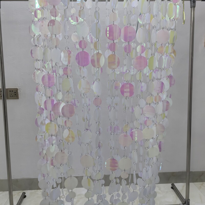 Wedding Props Wedding Stage Decoration Gold Silver Red Blue Champagne Color Laser Sequin String Curtain