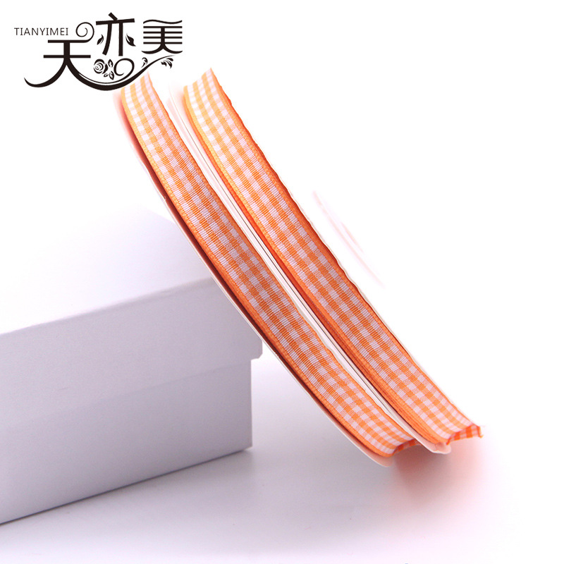 Tianyi Mei 1cm cinta a cuadros al por mayor cinta escocesa 50 yardas/rollo embalaje de regalo cinta de color completo