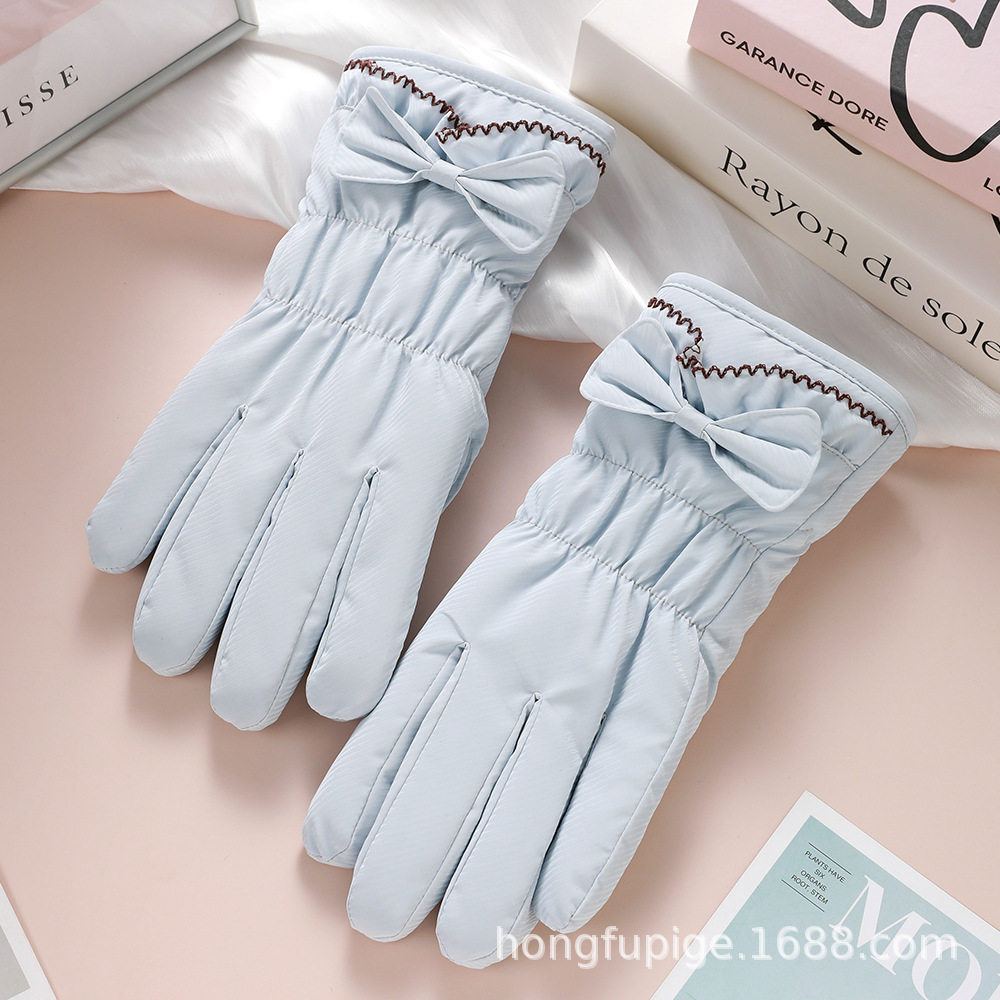 Guantes cálidos para mujeres conducir al aire libre guantes de conducción de pantalla táctil de piel de veludo grueso a prueba de viento invierno