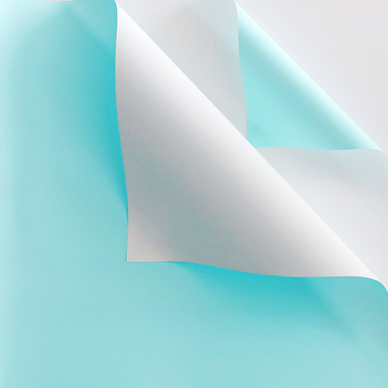 Venta al por mayor material de embalaje de ramo coreano floristería envoltura floral de doble cara papel de envoltura de flores de papel Ouya engrosado de dos colores