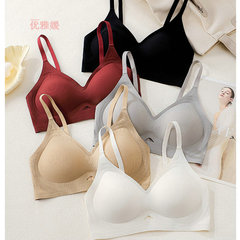 胸が小さい女性向けのシームレスな外側拡張ラウンドブラジャー、厚みのあるプッシュアップたるみ防止ブラジャー