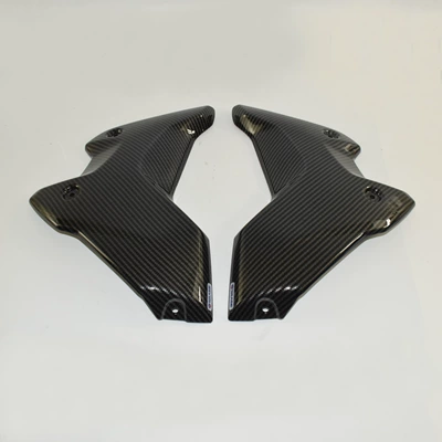 Motorcycle frame modified water tank side plate - carbon-color