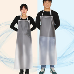 Waterproof and oil-proof apron sleeves adult halterneck wear-resistant industrial canteen aquatic apron kitchen PVC apron wholesale