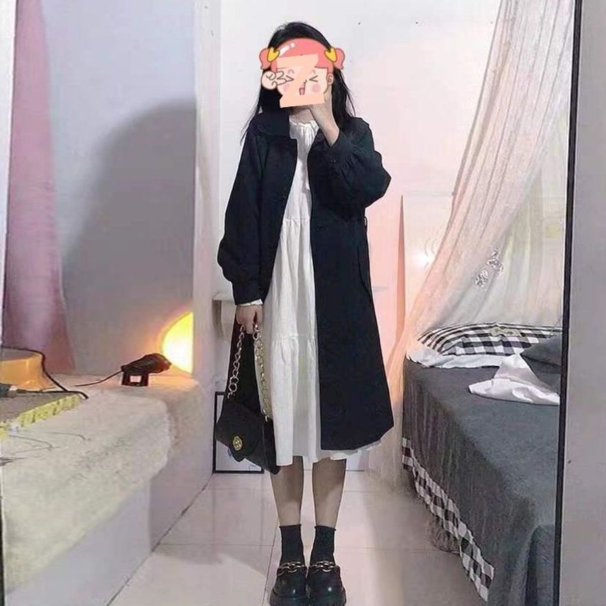 小个子风衣女春秋季2026年新款韩系垂感chic大衣中长款英伦风外套