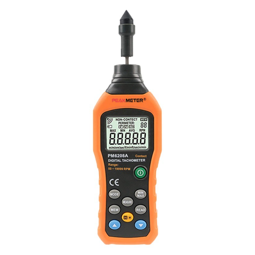 PM6208A Тахометр цифровой дисплей фотоэлектрический Высокоточный Тахометр двигателя инструмент контакт двигателя линейный спидометр