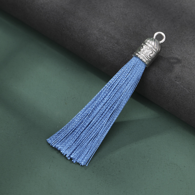 Tamaño pequeño tapa de aleación anillo borla DIY hecho a mano borla accesorios nudo chino Ropa Accesorios estilo antiguo colgante borla image 13