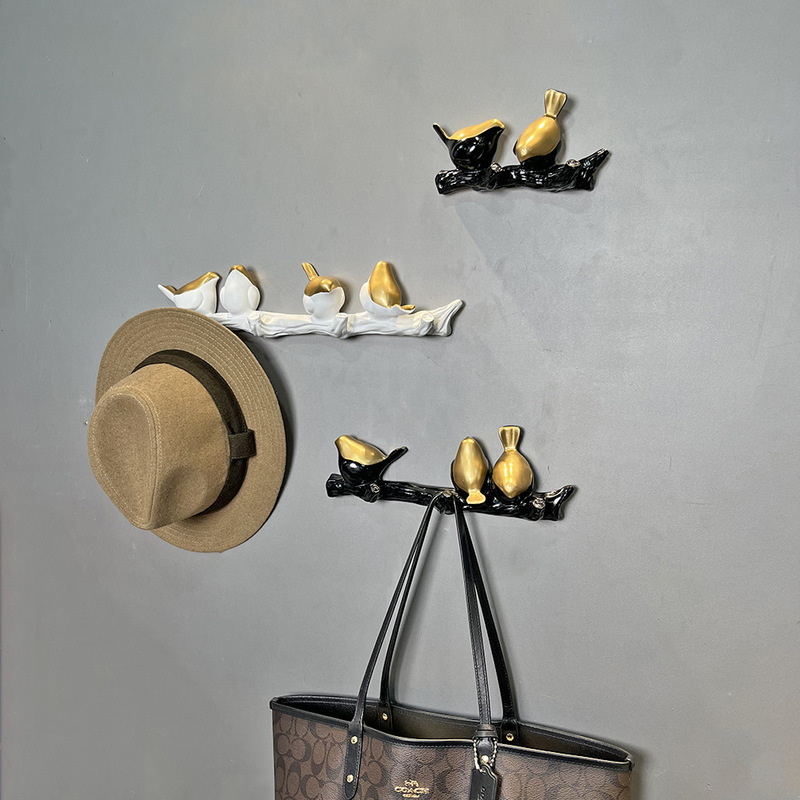 European Style Creative Branch Bird Hook Decoration Door Key Hanger Wall Hanging Wall Coat Hook Home Entrance Wall Decoration European Style Creative Branch Bird Hook Decoration Door Key Hanger Wall Hanging Wall Coat Hook Home Entrance Wall Decoration