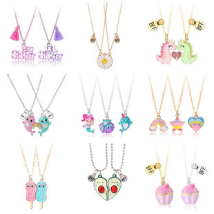 Cross-border Korean version best-selling set magnetic necklace Children's Day gift 2024 new versatile design necklace