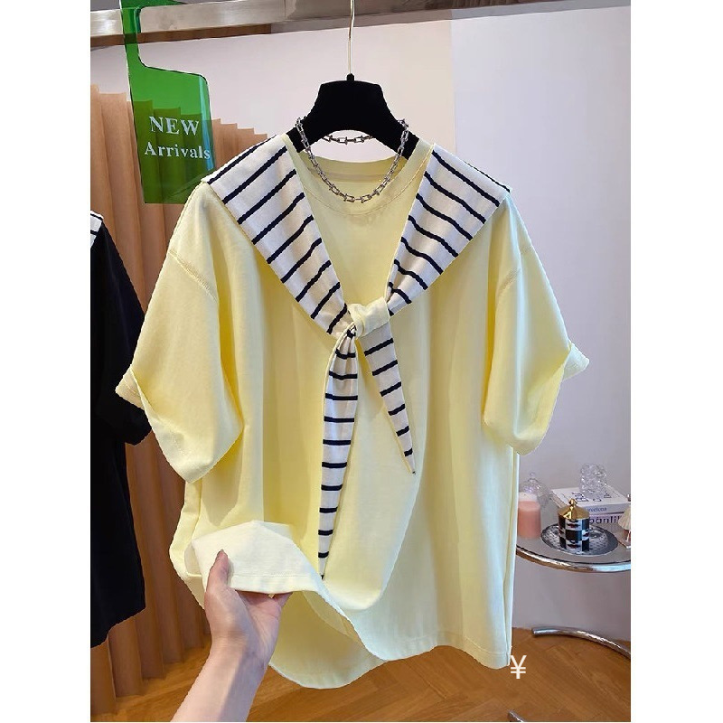 Maternity Wear Design-Inspired Shawl T-Shirt Women's Two-Piece Set Top 2026 Summer New Loose Korean Style Short-Sleeve Trendy