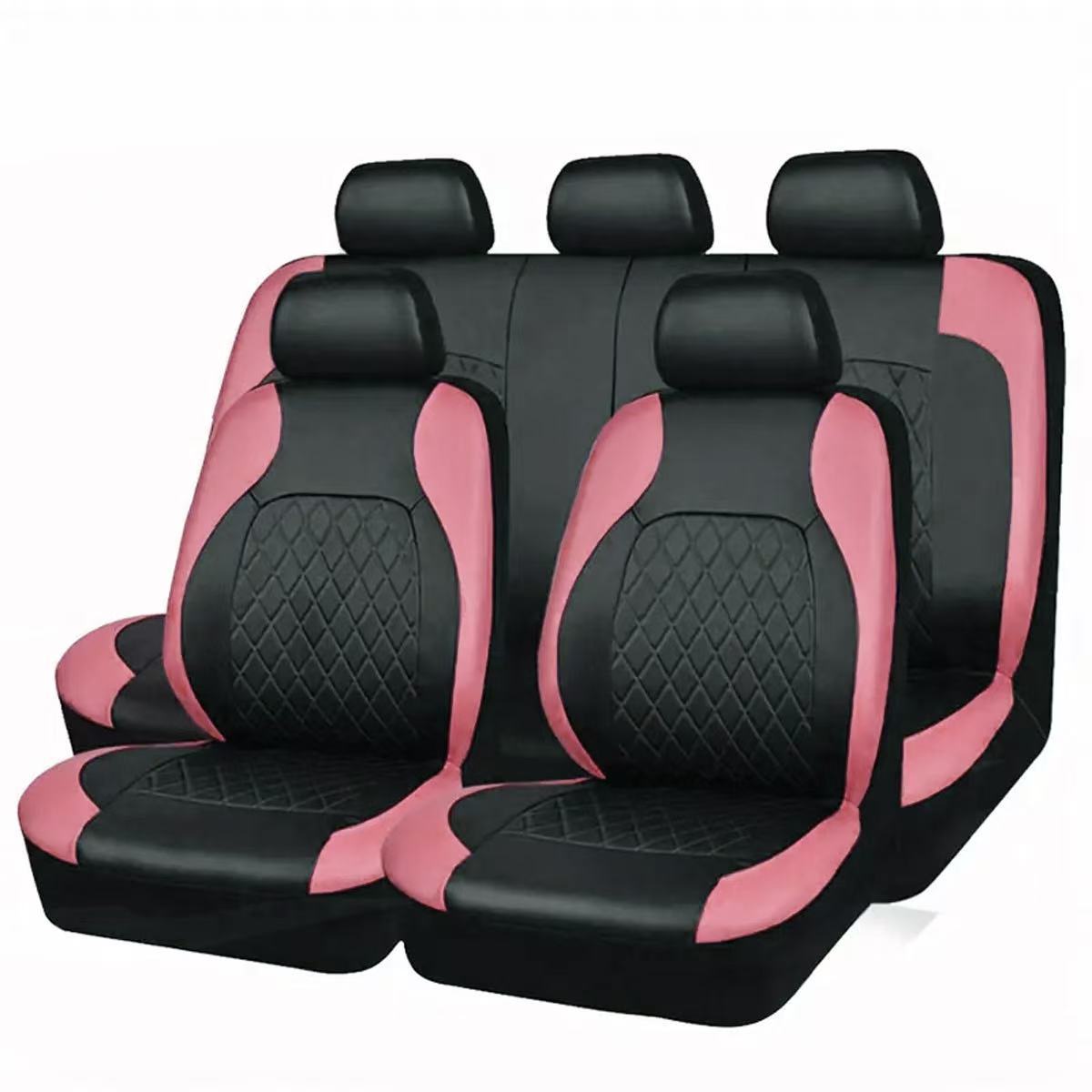 Amazon Mexico Cross-Border Foreign Trade Car Eight-Seater Seat Cover Single-Line Diamond Quilted Embroidery Leather Pu Leather Export to Europe and America