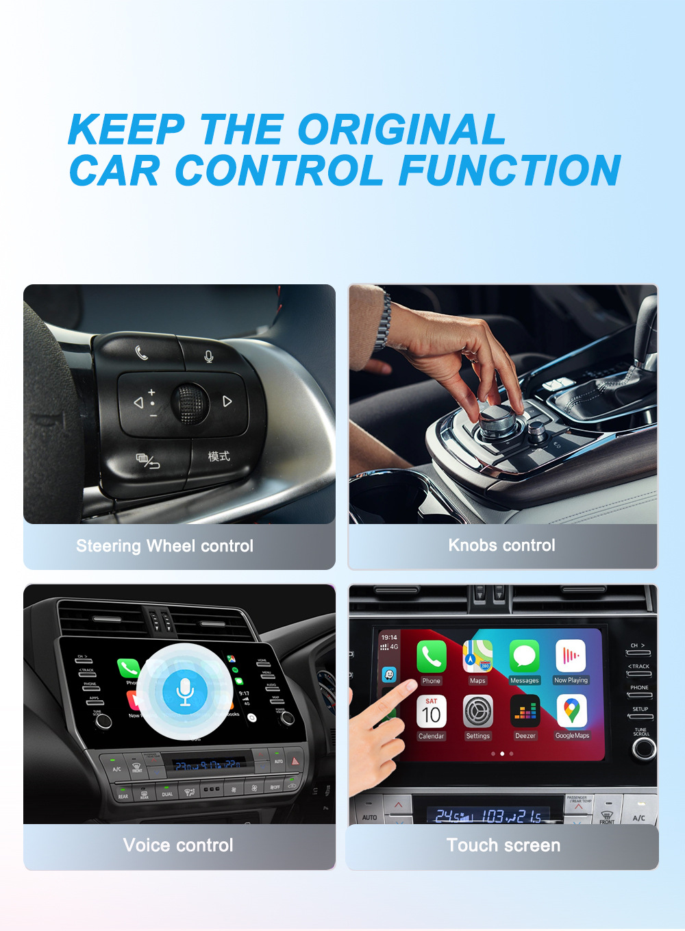 Cross-border hot-selling wired to wireless carplay box upgrade Android smart car interconnection module car