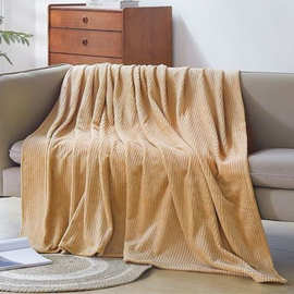 毛毯学生午睡法兰绒空调盖腿珊瑚毯办公室双面绒床单保暖盖毯春夏