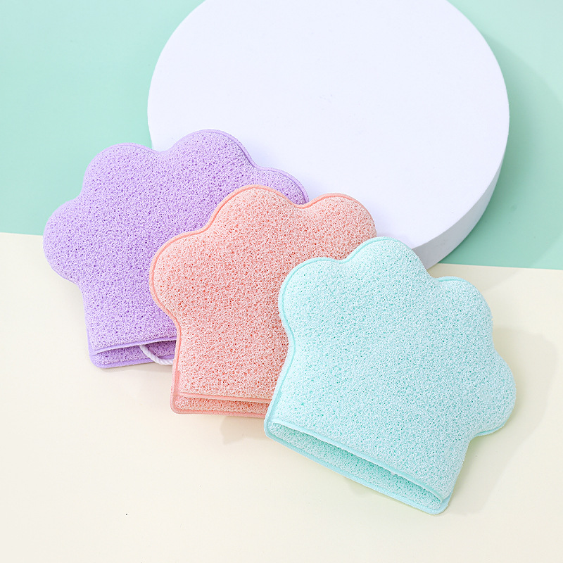 Fábrica personalizada de garra de gato lavabos faciales, eliminación de maquillaje, película de barro, limpieza facial, esponja de limpieza facial portátil