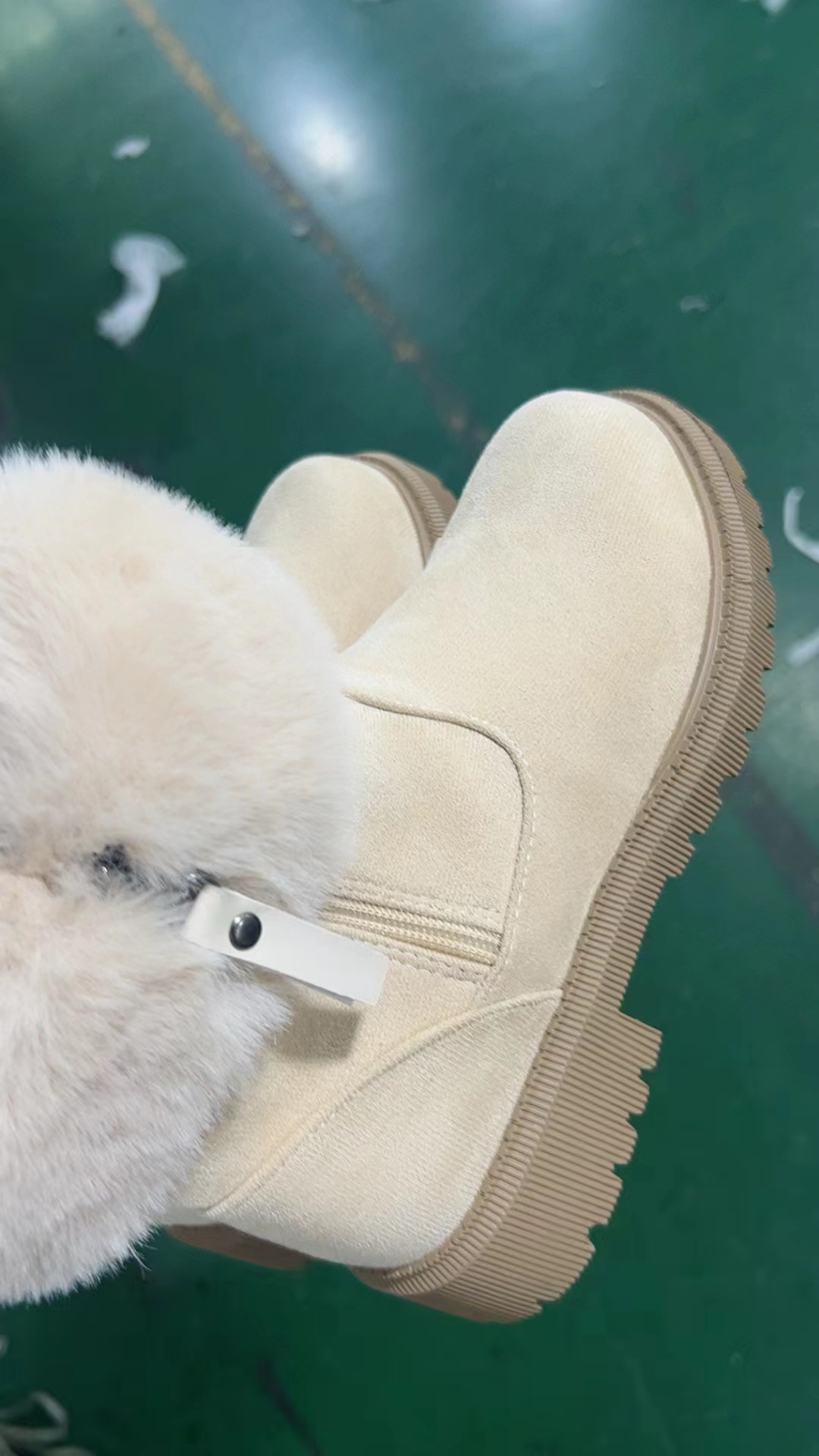 Pantofi noi de iarnă din bumbac cu lână suplimentară și cizme scurte casual groase pentru femei_voghion.com