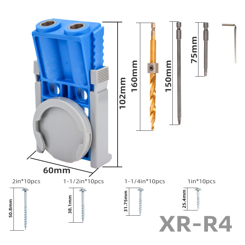 Agujero oblicuo de plástico XK-R4 (azul)