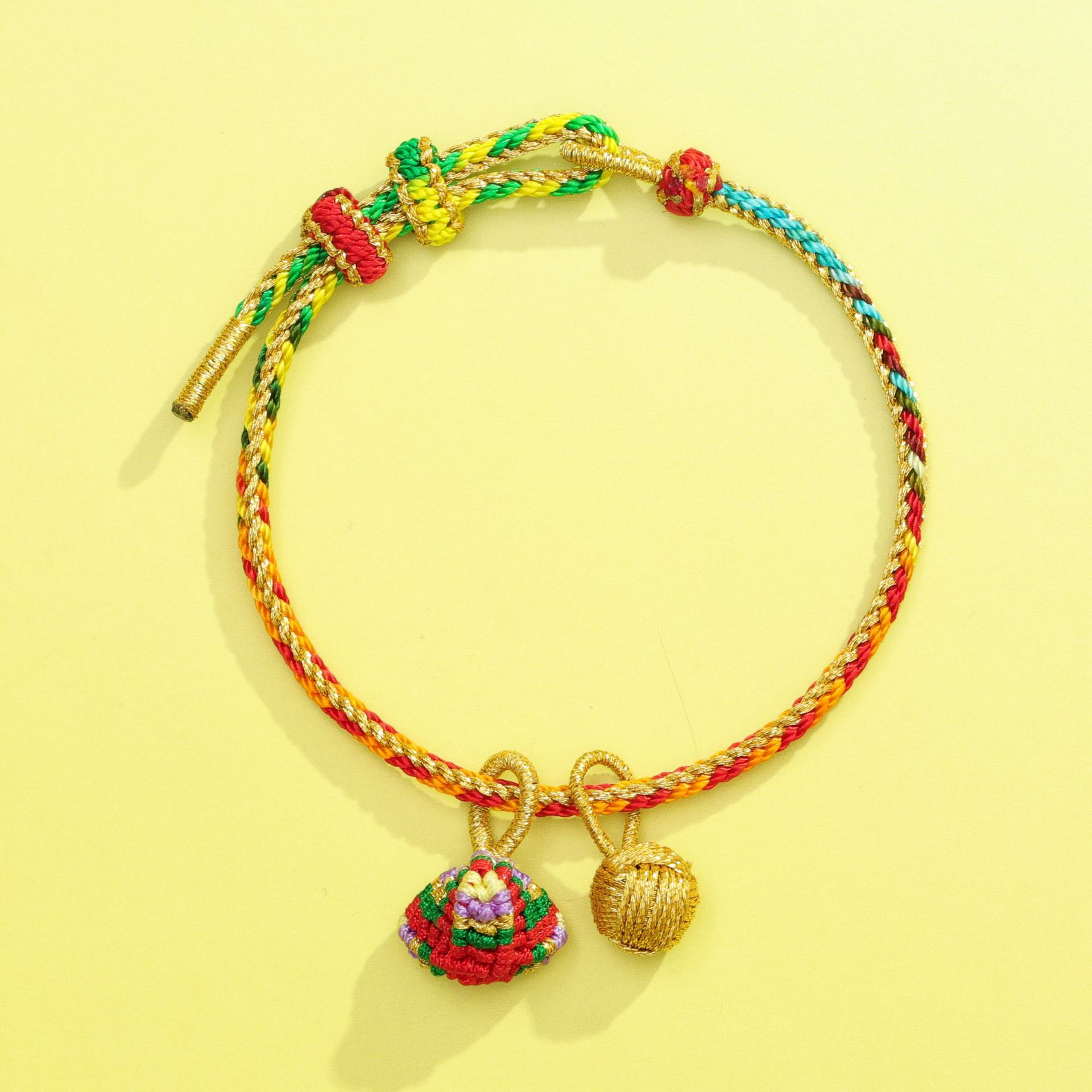 Eight-strand braided hydrangea rice dumpling (red)