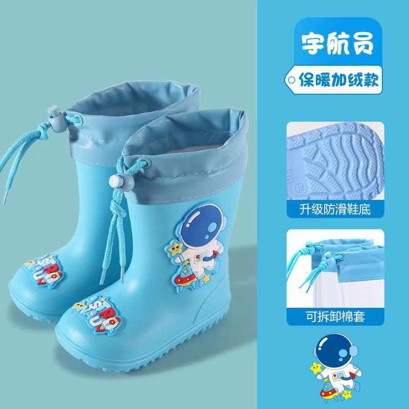 Children's Rain Boots for Girls and Boys, Non-Slip, Cute Winter Warm Rain Boots for Kindergarten, Baby, Kids, Water Shoes for Girls
