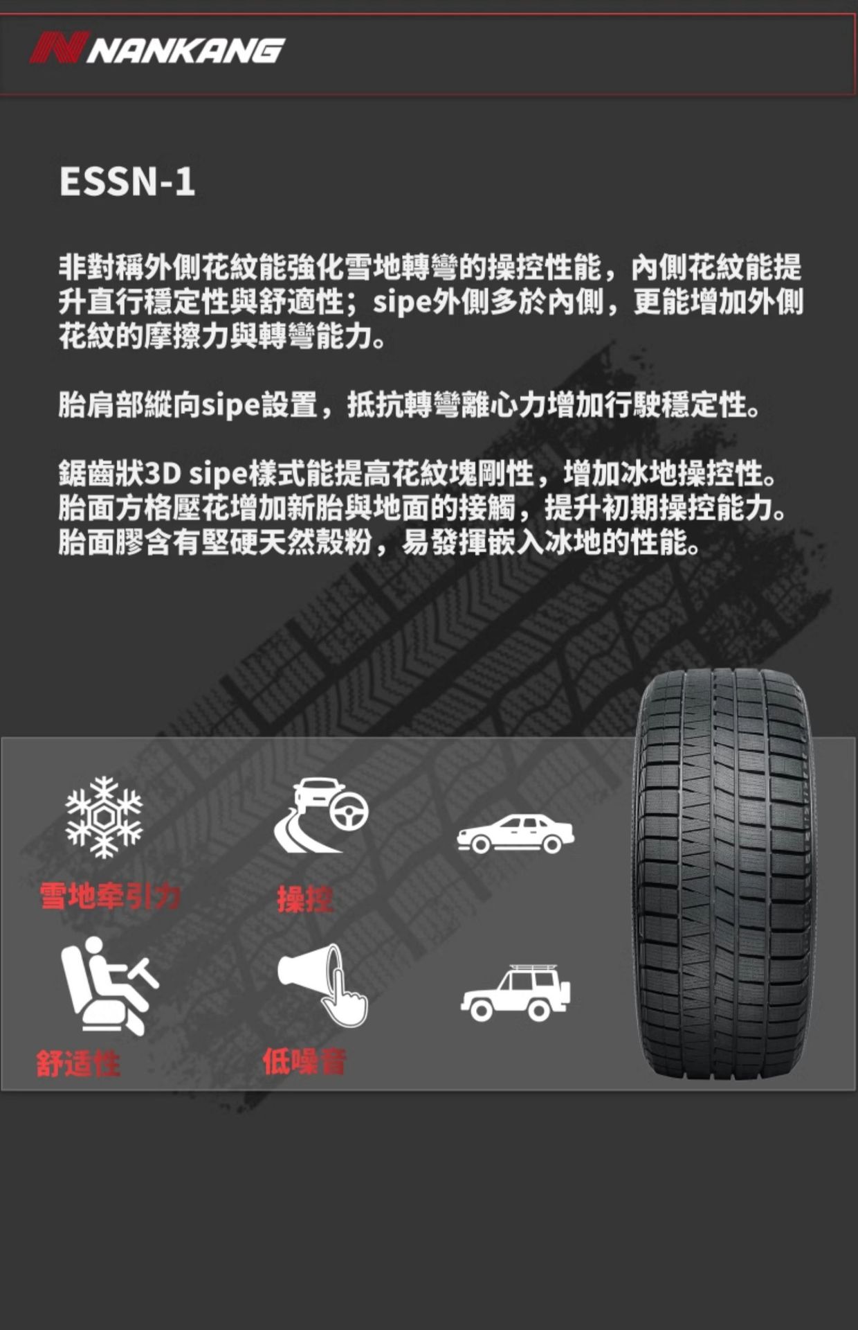 Nangang Winter Snow Tires Essn-1 235/40R18 95t 24 Years Old