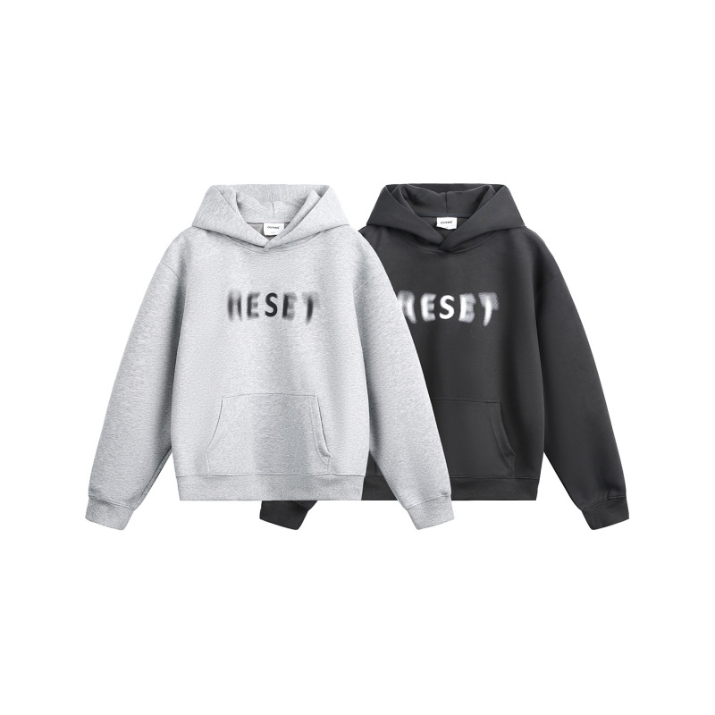 Rumei High Street Casual Fuzzy Letter Print Hooded Sweatshirt for Men, Autumn Unique Design Pullover Jacket Rumei High Street Casual Fuzzy Letter Print Hooded Sweatshirt for Men, Autumn Unique Design Pullover Jacket
