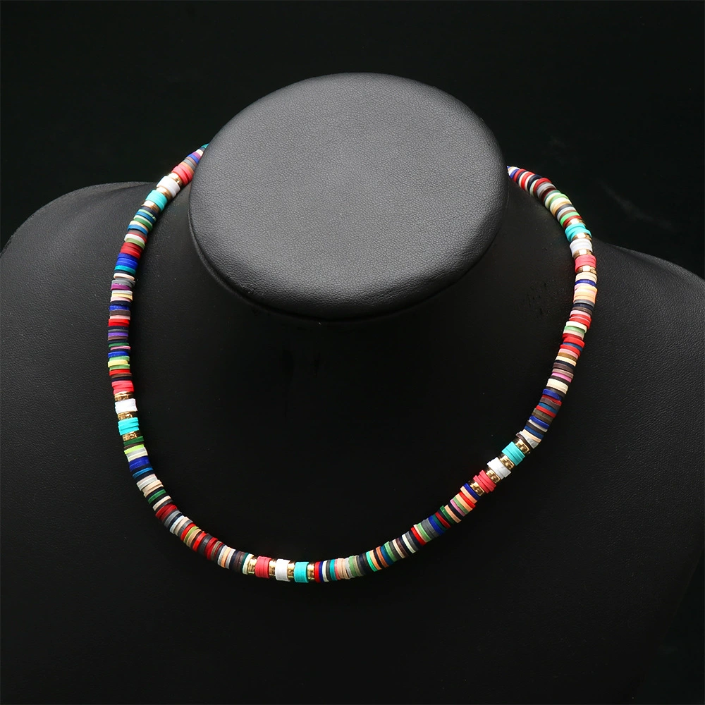 Woven ceramics, ethnic necklace from pearl, 2021 collection, European style, boho style, ethnic style